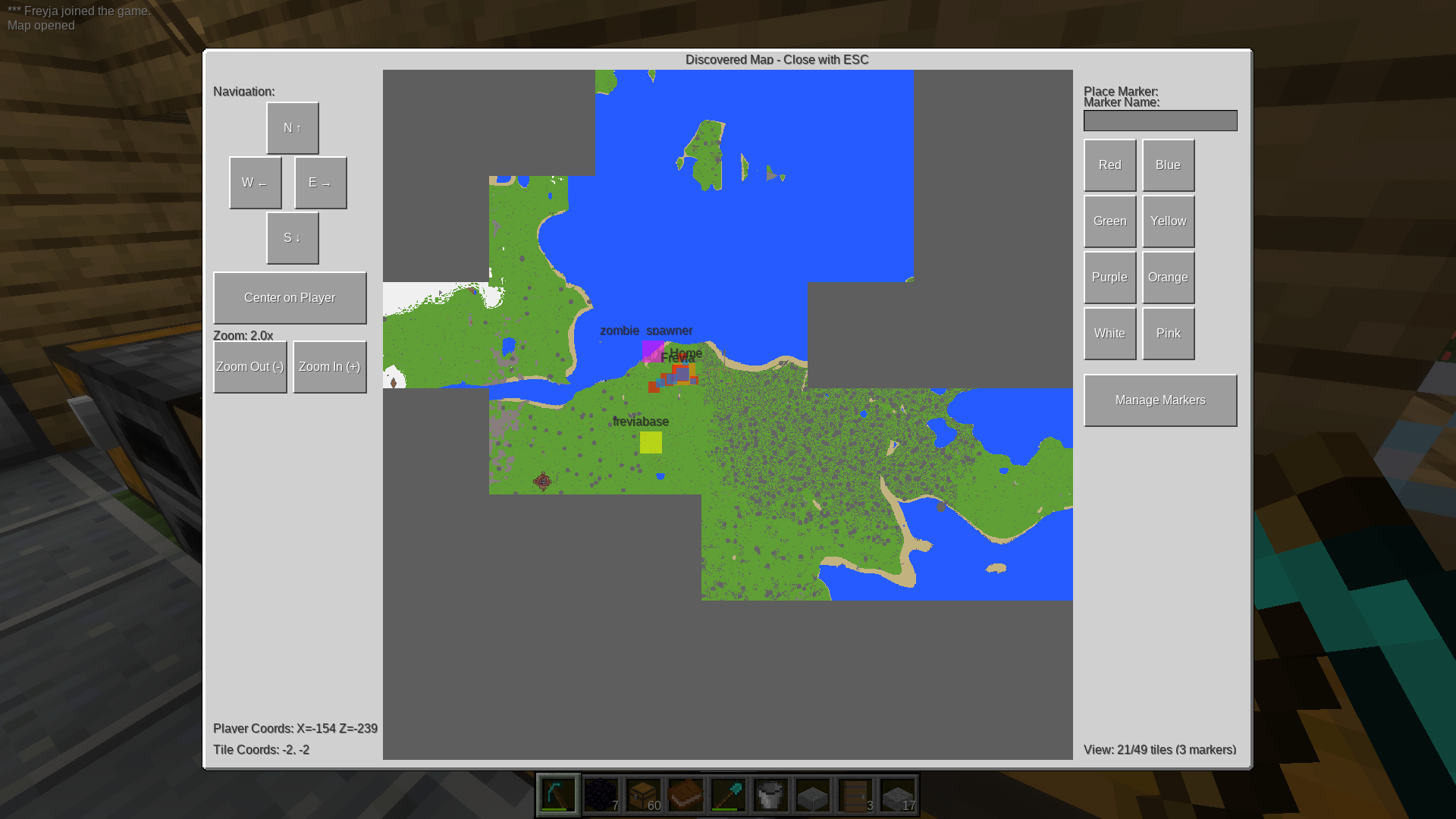 Screenshot showing fullscreen map zoomed in